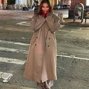 Source unknown oversized grandpa coat in latte